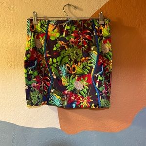Printed mini skirt